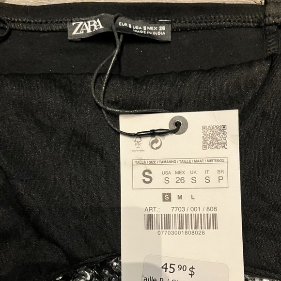 Zara unstructured sequin bustier - NWT - Picture 6 of 6